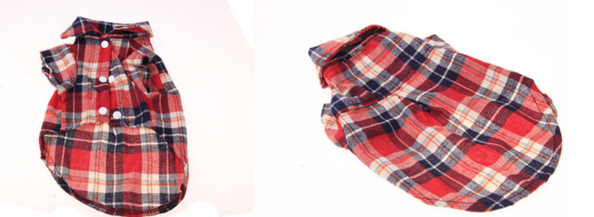 Pet Plaid Shirt Clothing