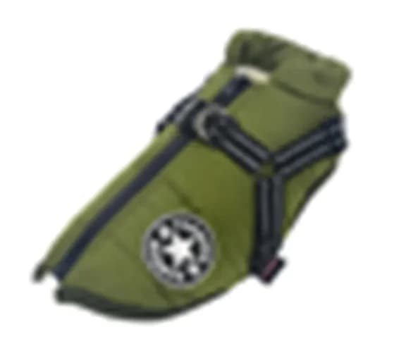 Giacca imbottita con pettorina integrata per cani