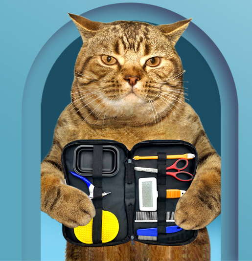 Set ideale per la cura degli animali domestici da viaggio