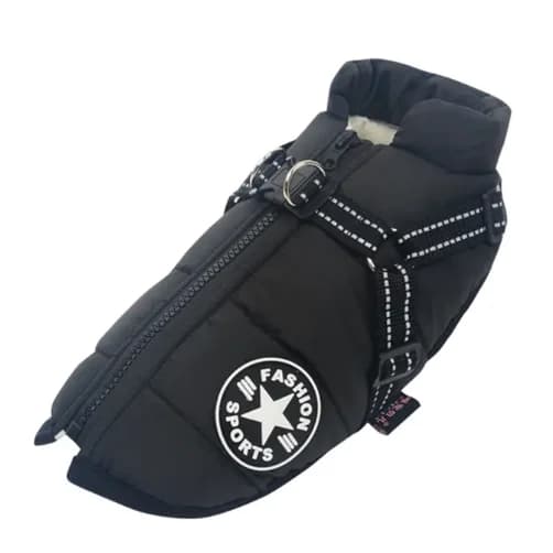 Chaqueta Acolchada con Arnés Integrado para Perros