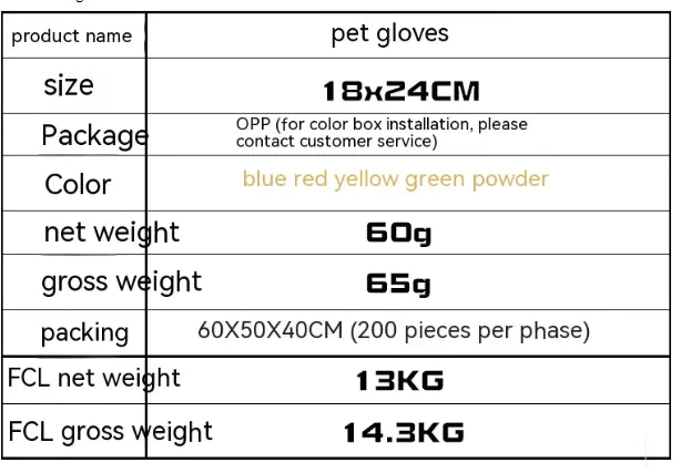 Pet Hair Removal Comb-Glove