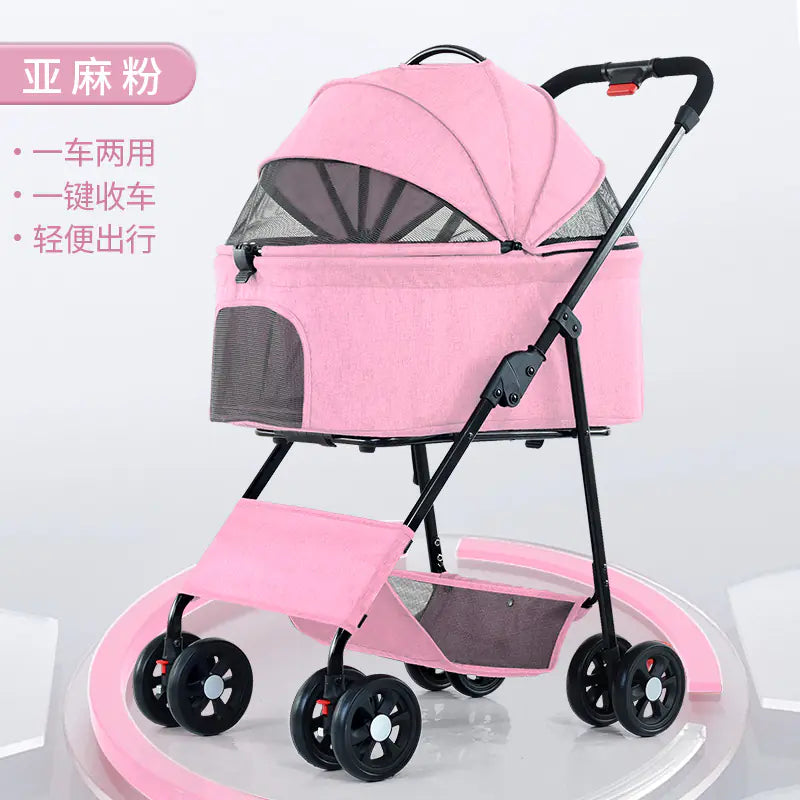 Portable Foldable Stroller for Small Dogs and Cats