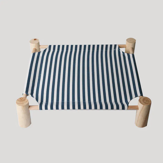 Cama de madera maciza para mascota scon funda lavable
