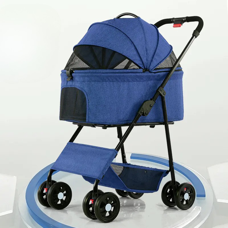 Cochecito Portátil Plegable para Perro Pequeño y Gato