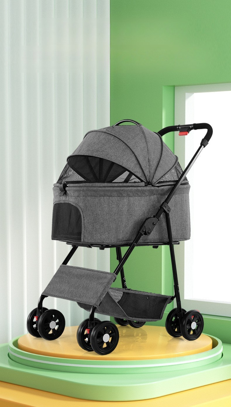 Cochecito Portátil Plegable para Perro Pequeño y Gato