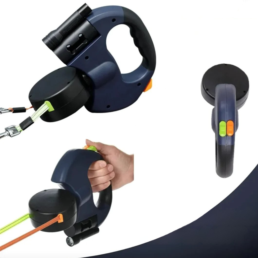 Correa retráctil doble para Mascotas