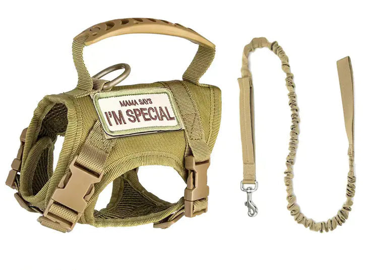 Adjustable Tactical Cat Vest with Leash