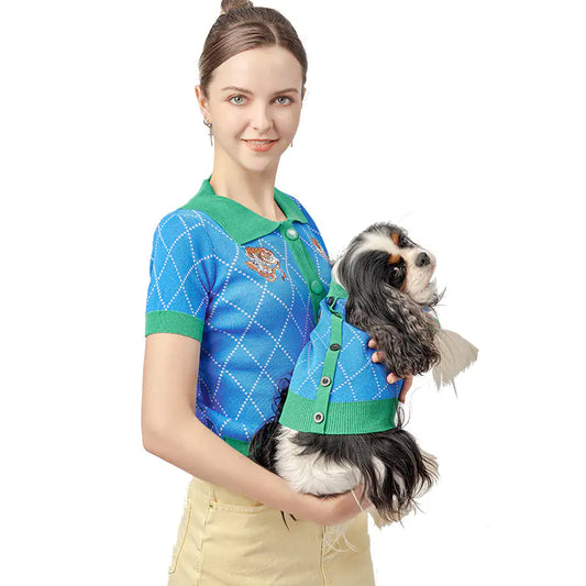 Disfraz cardigan tigre azul para mascotas