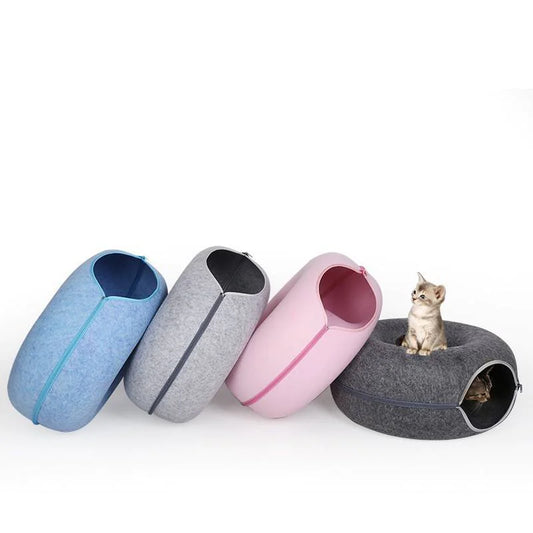 Cama y Túnel Donut para Gatos