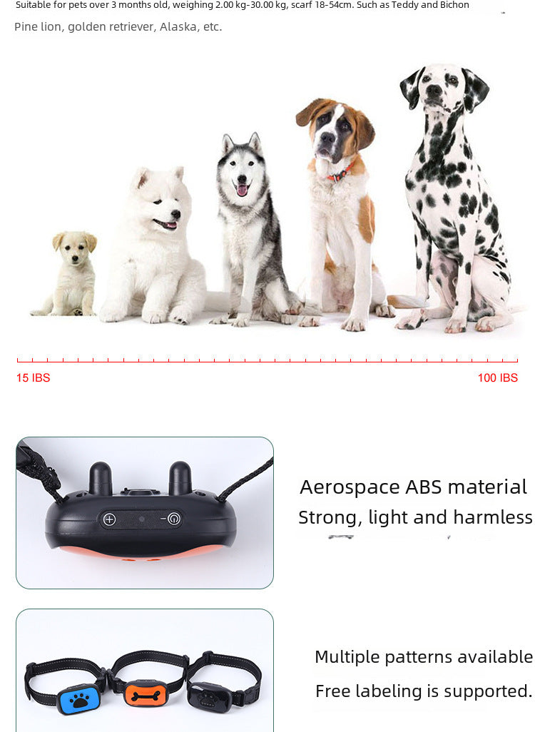 Collar para perros ultrasónico recargable antiladridos