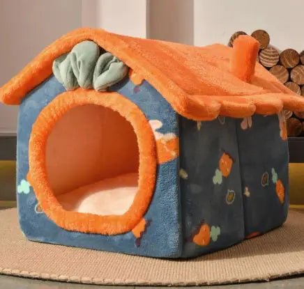 Cama Cueva Acolchada para Gatos y Perros Pequeños