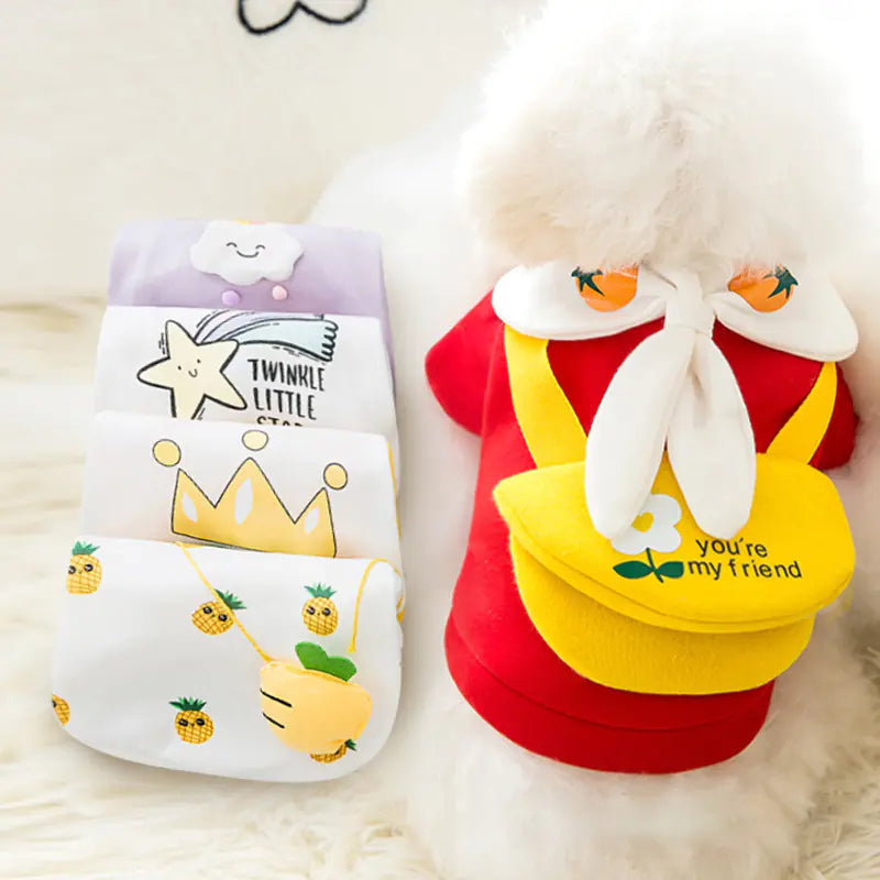 Pet clothes with cute prints