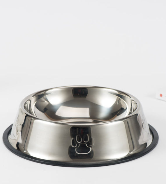 Cuenco de Acero Inoxidable Antideslizante para Perros y Gatos