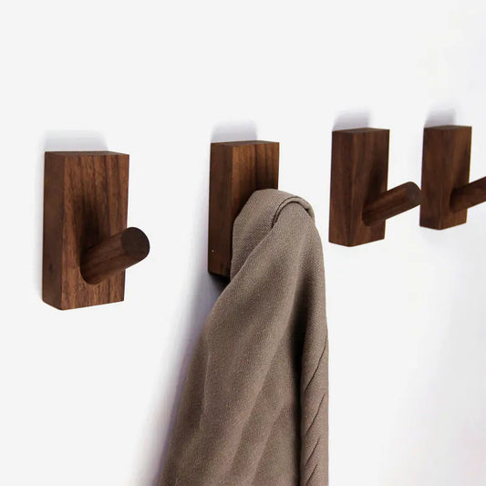 Ganchos de Pared de Madera Maciza