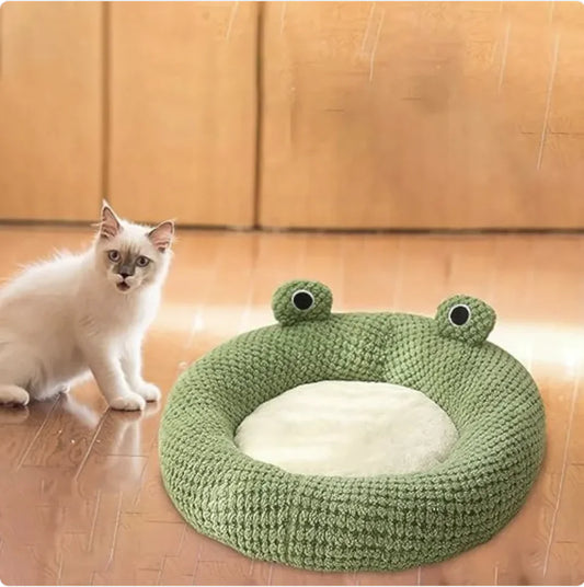 Cama para mascotas en forma de rana  Para gatos y perros pequeños