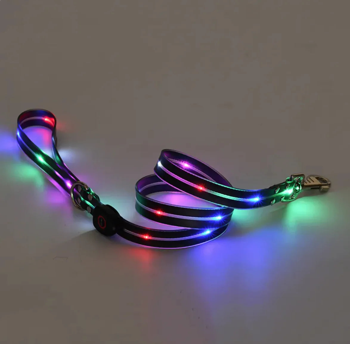 Rechargeable LED Pet Collar with Leash