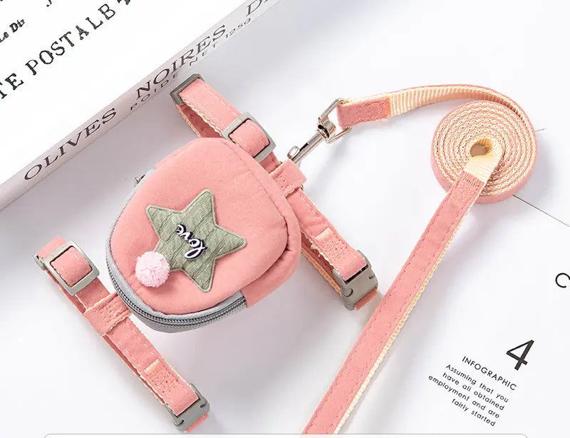Harness with Leash and Backpack
