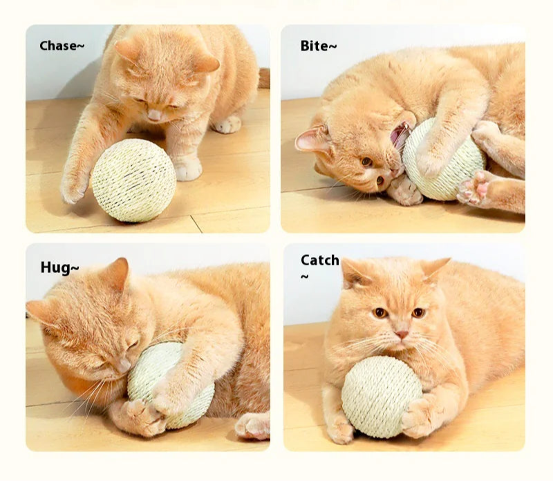 Juguete bola de sisal para gatos