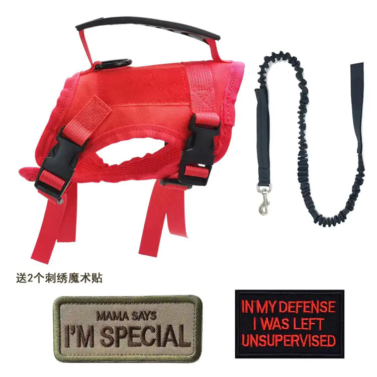 Adjustable Tactical Cat Vest with Leash
