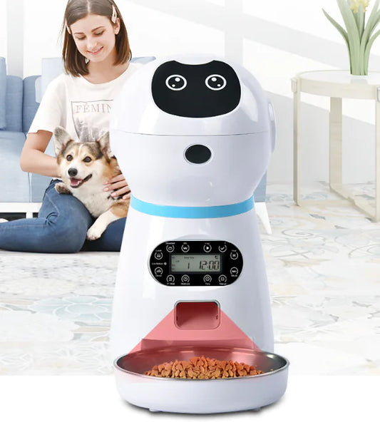 Alimentador programable automático con temporizador para mascotas