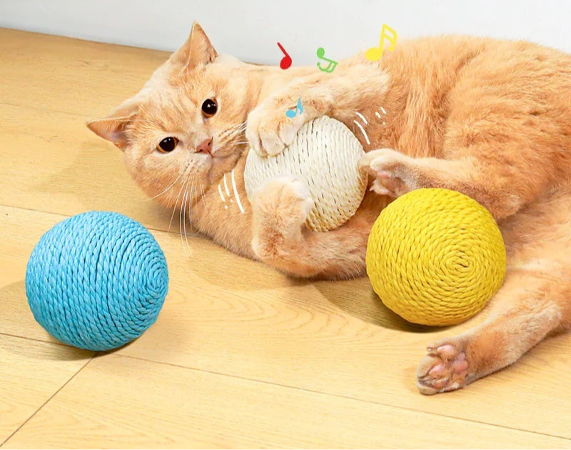 Juguete bola de sisal para gatos