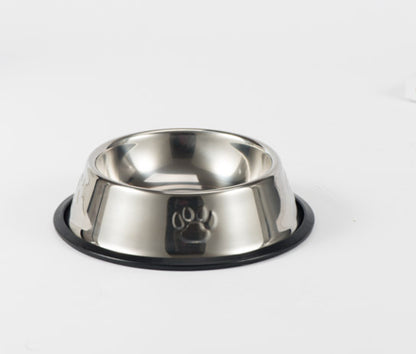 Cuenco de Acero Inoxidable Antideslizante para Perros y Gatos