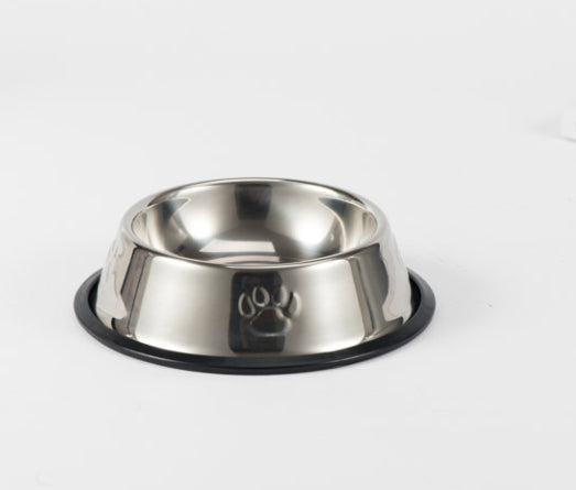 Cuenco de Acero Inoxidable Antideslizante para Perros y Gatos