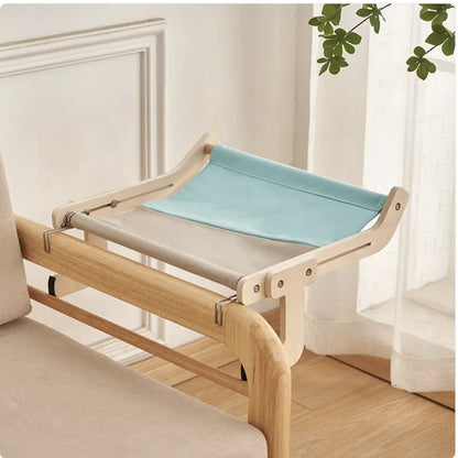 Wooden cat bed ideal for windows or balconies