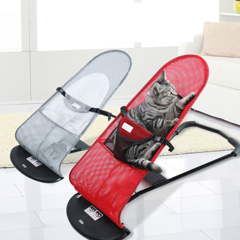 Foldable and adjustable pet rocking chair