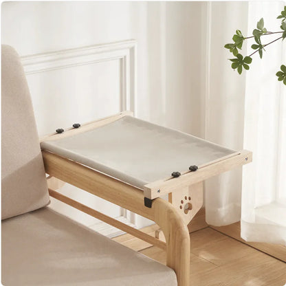 Wooden cat bed ideal for windows or balconies