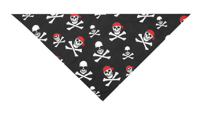 Pirate-style scarf with skull designs