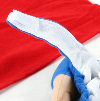 Blue and red cape costume for pets