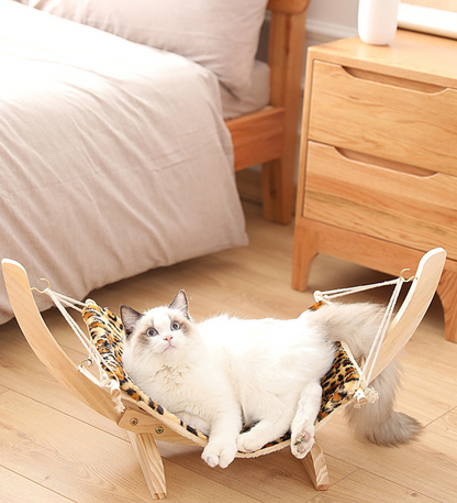 Solid wood hammock bed