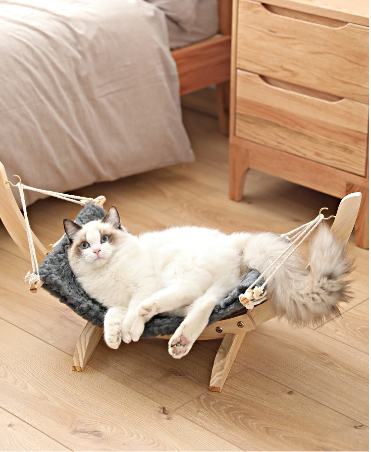Solid wood hammock bed