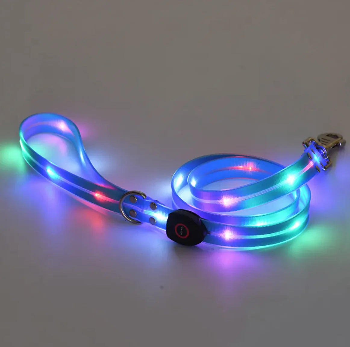 Rechargeable LED Pet Collar with Leash