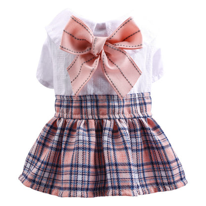 Lightweight plaid skirt clothing for pets