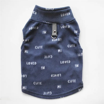 Maglione per animali domestici in pile morbido e leggero con colletto