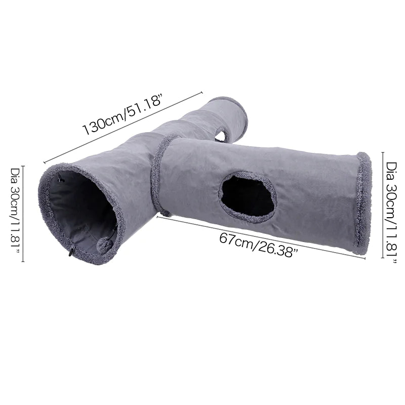 Long Collapsible Cat Tunnel Toy