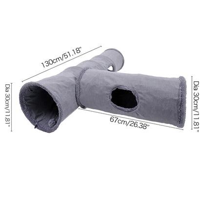 Long Collapsible Cat Tunnel Toy