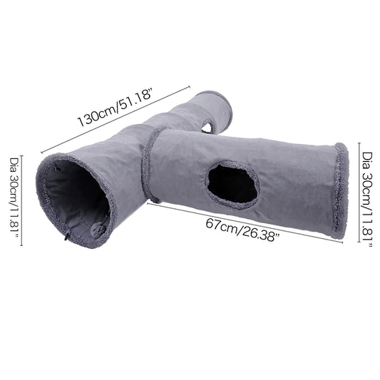 Long Collapsible Cat Tunnel Toy