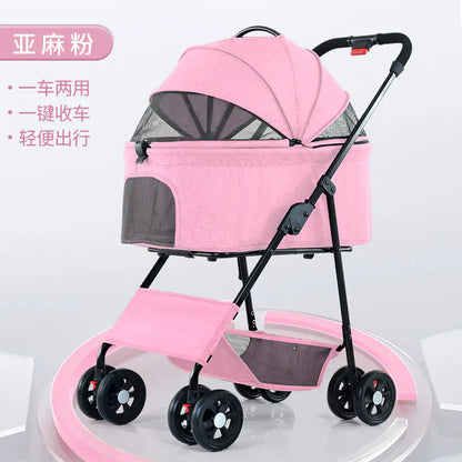 Portable Foldable Stroller for Small Dogs and Cats