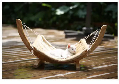 Solid wood hammock bed