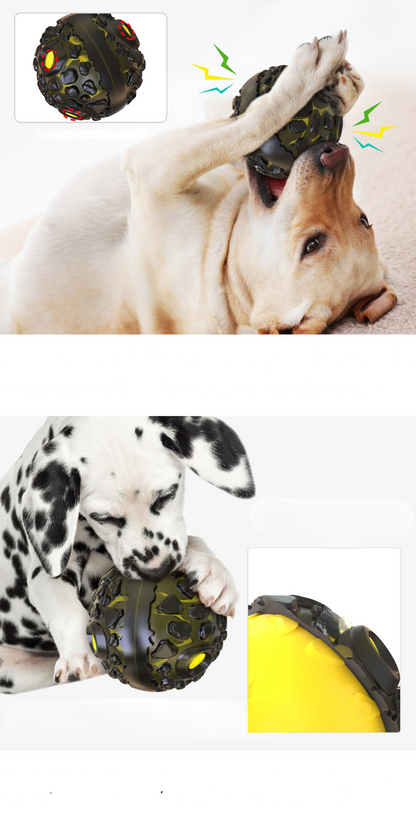 Juguete pelota mordedora con sonido para mascotas