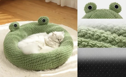 Cama para mascotas en forma de rana  Para gatos y perros pequeños