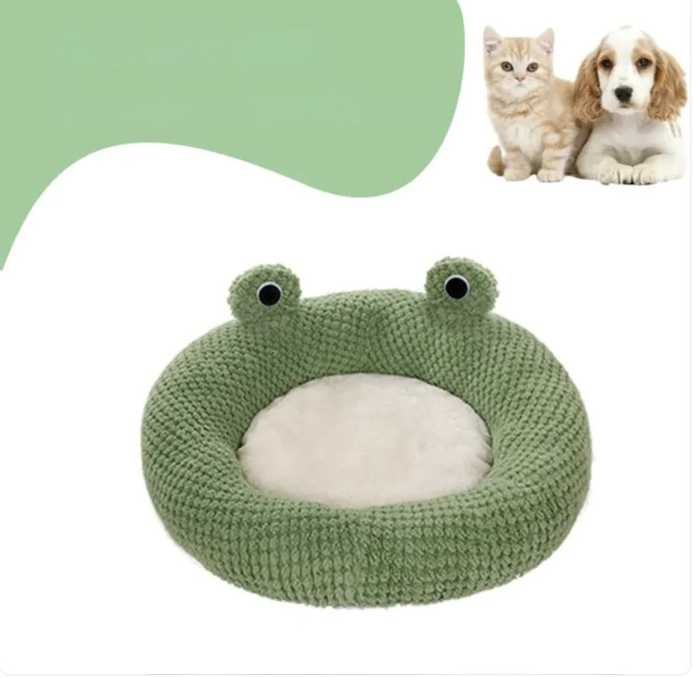 Cama para mascotas en forma de rana  Para gatos y perros pequeños