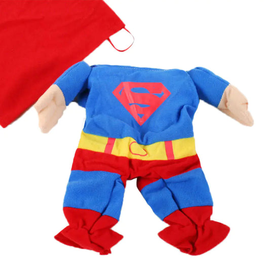 Blue and red cape costume for pets