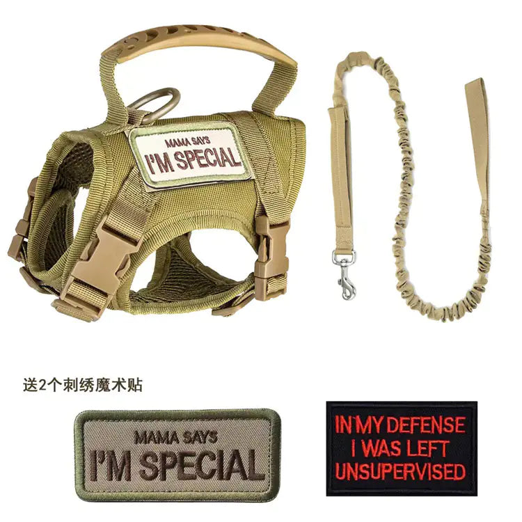 Adjustable Tactical Cat Vest with Leash