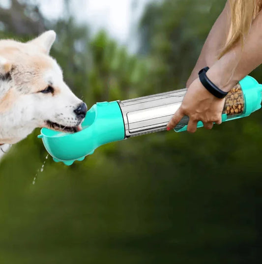 Botella de agua y dispensador de comida portátil Para Mascotas