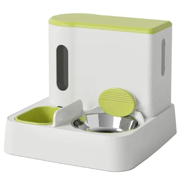 Double food and water dispenser for cats