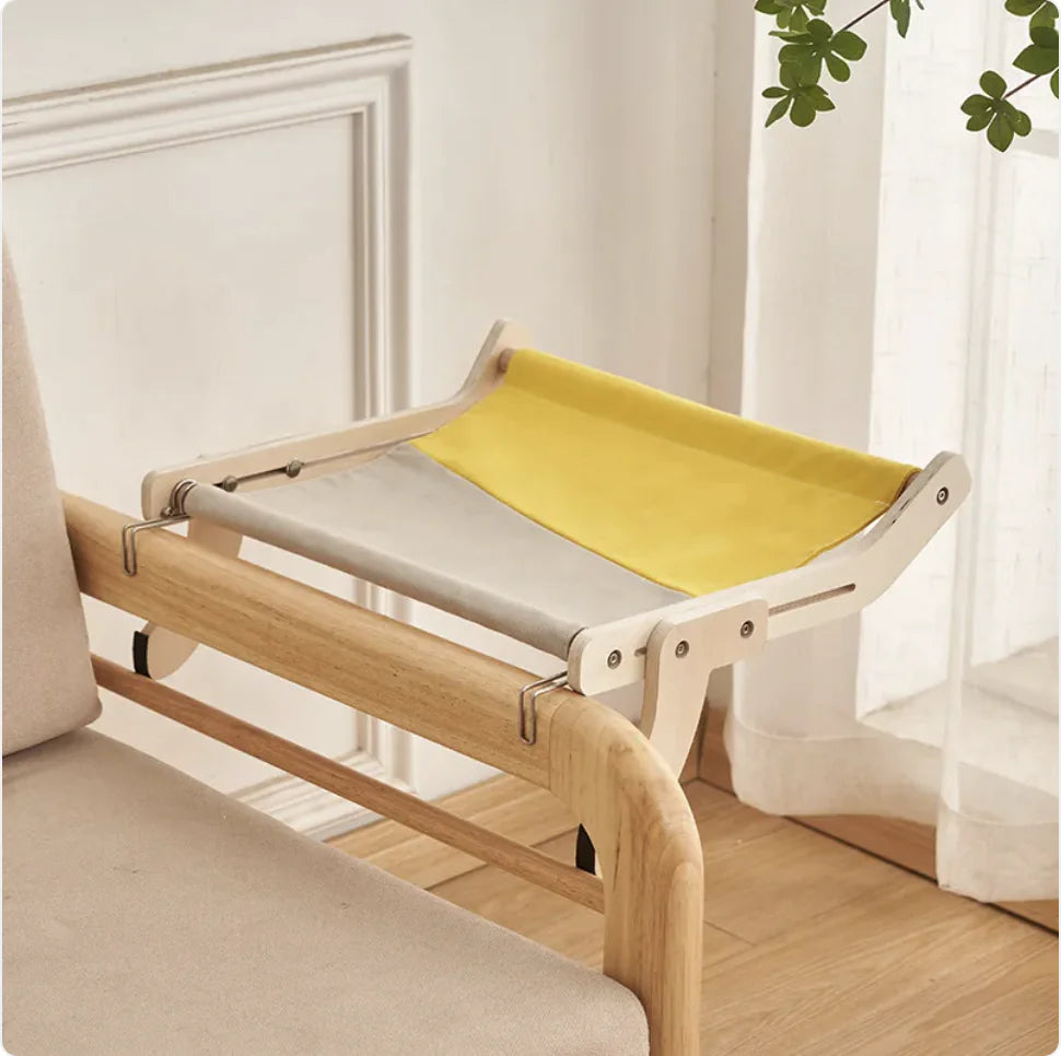 Wooden cat bed ideal for windows or balconies